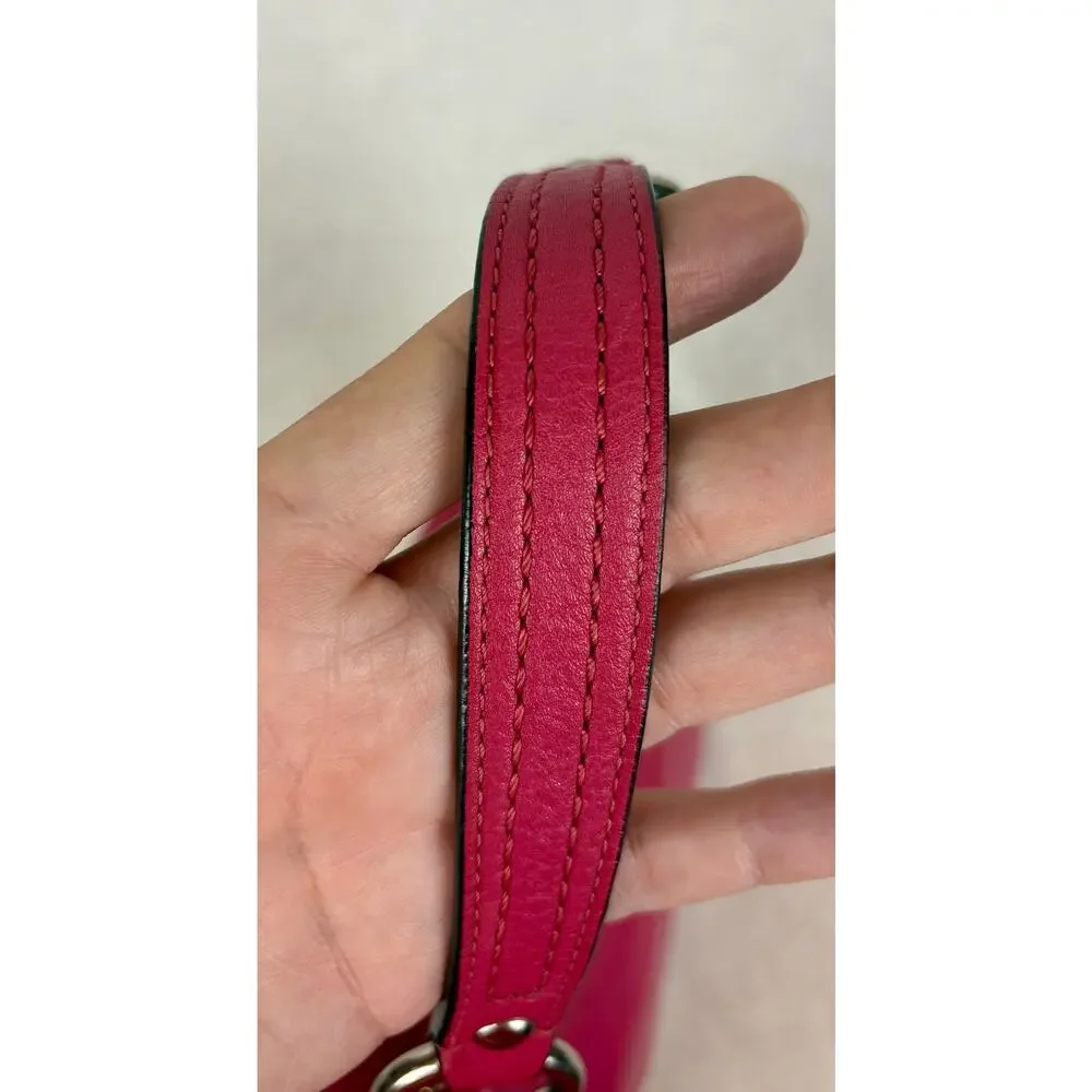 Coach Medium Y2K Carly in Fuchsia/Barbie Pink Pebbled Leather with Scarf